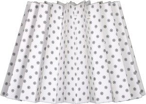 Faltschirm weiß mit kl. Blumen schwarz E14 B